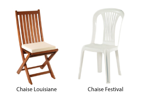 chaise louisina et chaise festival chaises de jardin