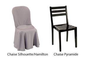 chaise silhouette et pyramide chaises pour housses de chaise