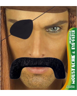 Moustache et bandeau adhésifs noirs