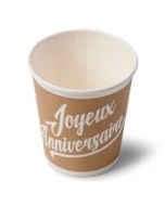 lot de 20 gobelets en kraft Joyeux Anniversaire