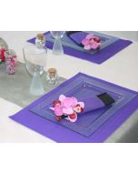 Sets de table rectangulaires intissés - prune - x50