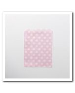 24 sachets papier rose pois blancs