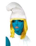 Bonnet lutin bleu - Blanc