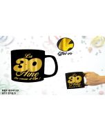 Mug noir et or - 30 ans