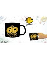 Mug noir et or - 60 ans