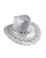 Chapeau cowboy avec strass - argent