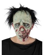 Masque adulte latex zombie avec cheveux