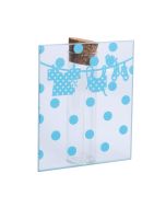 Porte-tube pois linge bleu