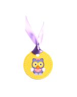 24 étiquettes hibou violet