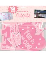 Autocollants deco 1er anniversaire fille