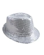 Chapeau à sequins argent