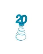centre de table anniversaire 20 ans turquoise