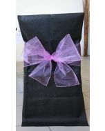 Noeuds en organza pour housses de chaises - parme - x10