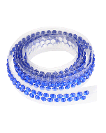 Ruban avec strass adhésifs 90 cm - Bleu