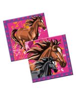 20 serviettes anniversaire - Chevaux