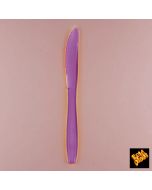 Couteau en plastique - prune - x 50
