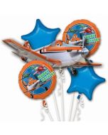 Bouquet 5 ballons helium Planes