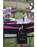 6 Marque-tables unis noirs