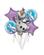 Bouquet de 5 ballons La reine des neiges - Olaf