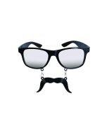 Lunettes plastique moustache - noire