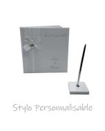 Stylo personnalisable Sur Socle - Or ou Argent