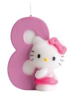 Bougie 8 ans Hello Kitty