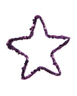  étoiles pailletées - Prune-( x6 )