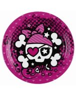 8 assiettes Pink Pirate - Ø 18 cm