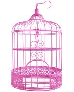 Urne cage oiseau - fuchsia