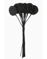 Bouquet de 12 ronds pailletés - Noir