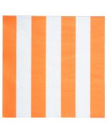 20 serviettes rayures oranges
