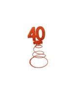 centre de table anniversaire 40 ans rouge