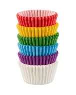 150 Mini caissettes à cupcakes multicolores