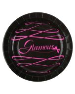 Assiettes Glamour - noir - x10