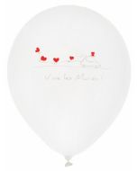 Ballons « Vive les mariés » blanc x8