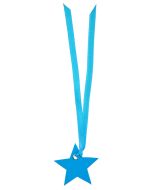 12 Marque places étoiles avec ruban - turquoise