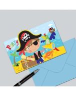 8 cartes d’invitation Pirates