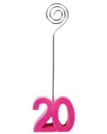 2 Marque-places anniversaire fuchsia - 20 ans