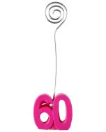 2 Marque-places anniversaire fuchsia - 60 ans