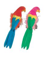 Perroquet en plumes - 30 cm