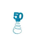 centre de table anniversaire 50 ans turquoise