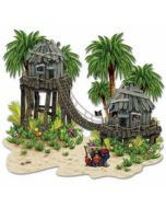 Poster cabane de pirate sur la plage