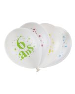 8 Ballons Joyeux anniversaire 6 ans multicolores