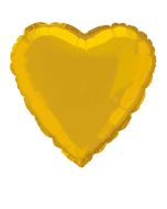 Ballon hélium forme coeur - or