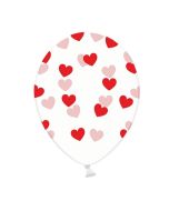 6x Ballon de baudruche coeur Heart Rouge