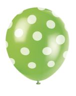 Ballons de couleur à pois x6 - Différentes couleurs disponibles
