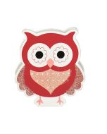 12 Marque-places hibou rouge