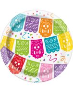 8 Assiettes Fiesta Mexicaine - 18 cm - Carton