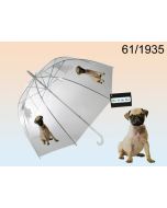 Parapluie coupole transparent avec chiot