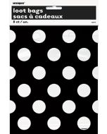 8 pochettes à pois Candy Bar - noir